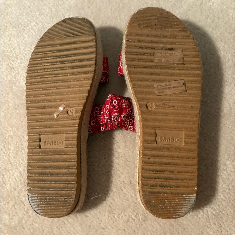Red Platform Sandals - Picture 6 of 7